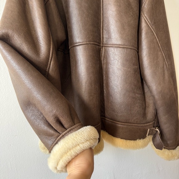 Vintage Sawyer of Napa Men's Leather Sheepskin Jacket - Picture 9 of 10